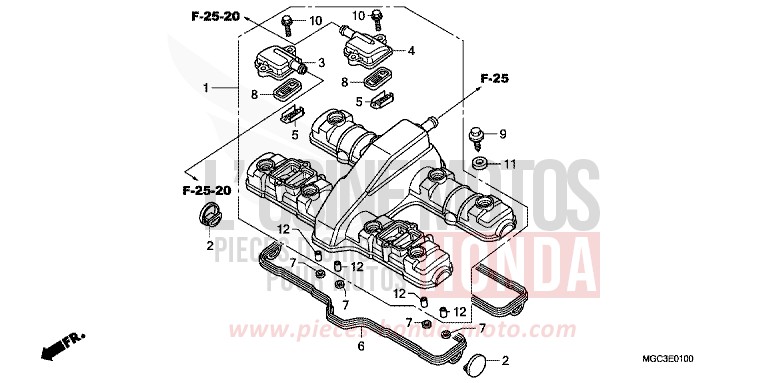 ZYLINDERKOPFDECKEL von CB1100 ABS CANDY GLORY RED-U (R101) von 2013